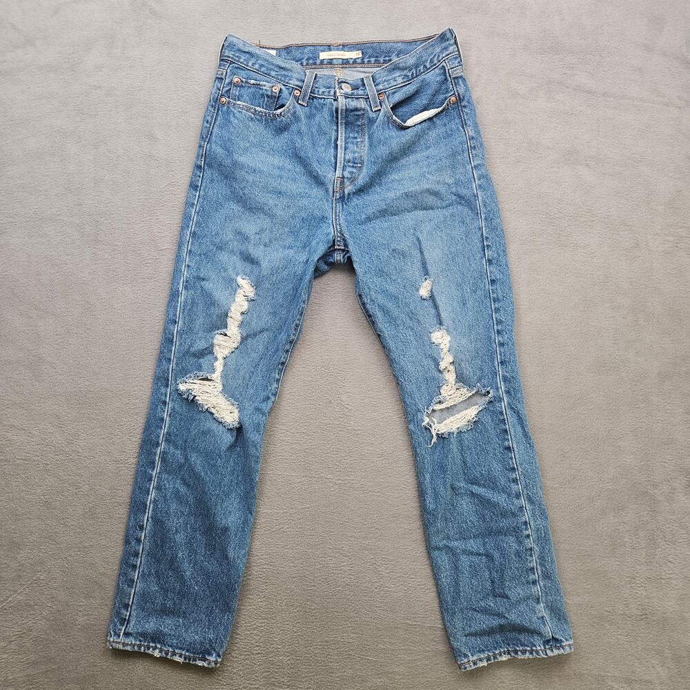 Levi’s Wedgie Straight Distressed Jeans Size 28 Y2K Denim